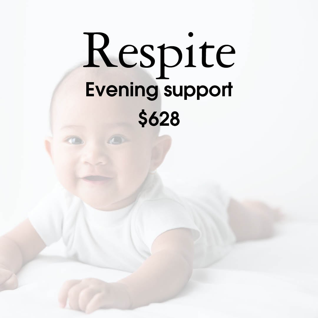 In-home respite care: $628 Awake baby having tummy time